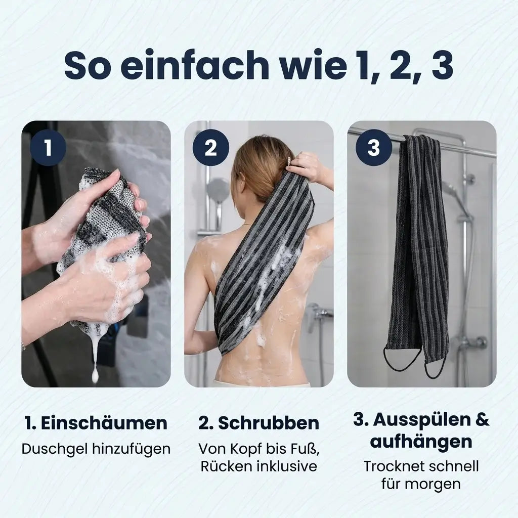 Hushly Peeling Duschtuch